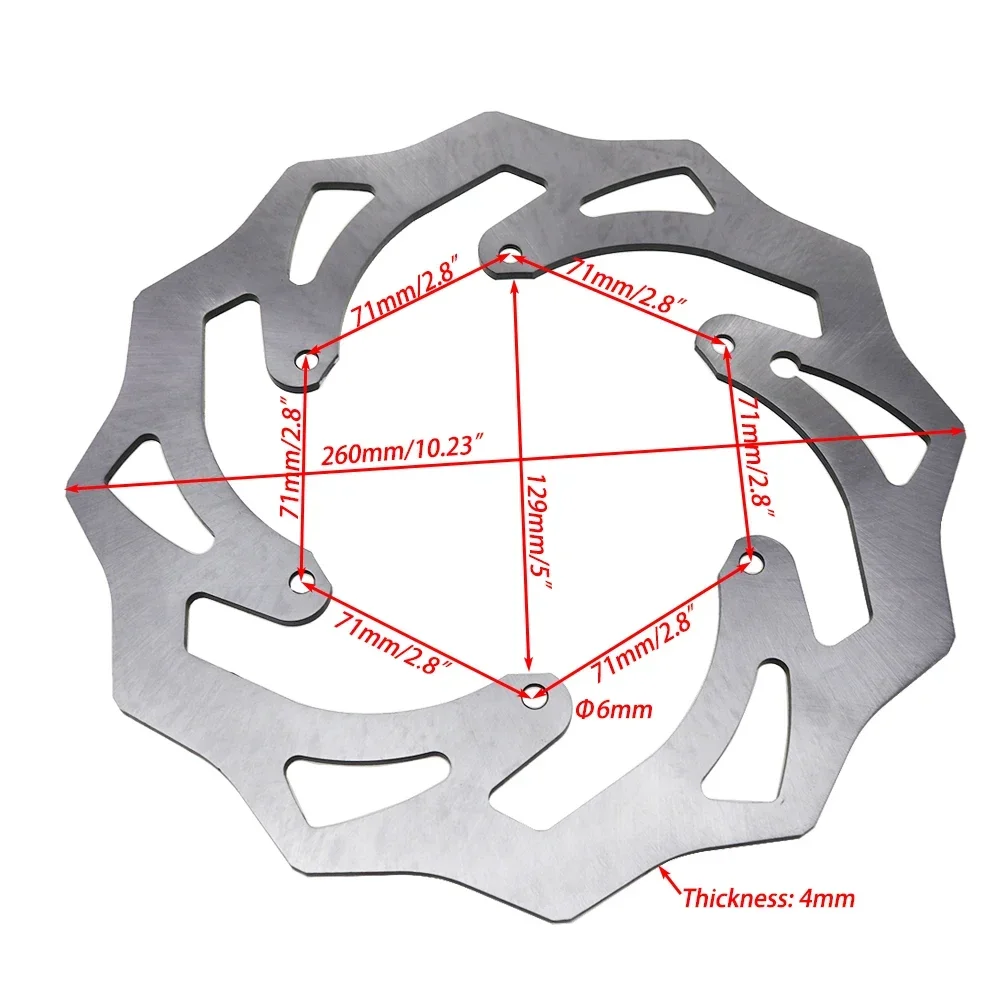 Передний/задний тормозной дисковый ротор 260/220 мм для KTM SX XC 125 150 250 350 450 EXC XCW 125 150 250 350 450 530 1998-2018 2019 2020 2021