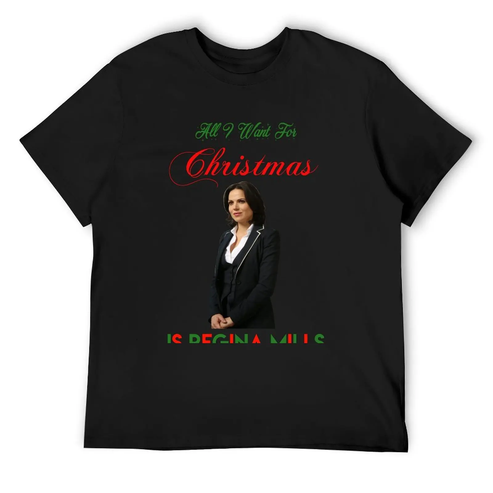 

Regina Mills for Christmas T-Shirt blue archive plus size tops sweat funny t shirts men