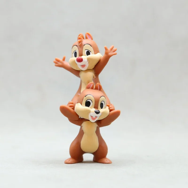 7 センチメートルディズニーかわいいドナルドダックチップデールアクションフィギュアミニモデル趣味のおもちゃ誕生日ギフトケーキパーティーの装飾子供チャーム人形