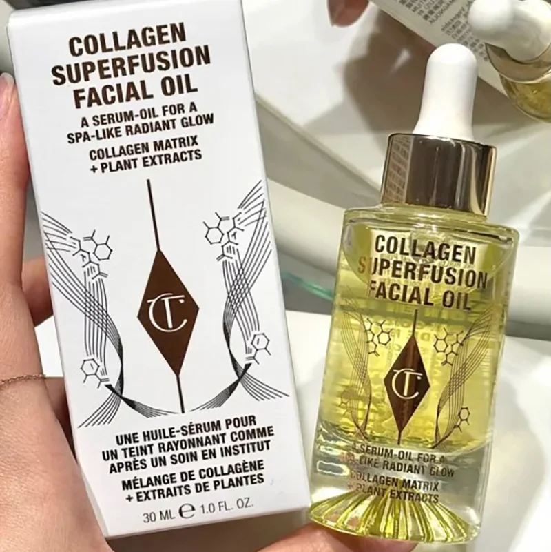 New Charlotte Tilbury Collagen Superconducting Facial Essence Oil Magic Diamond Light Crystal Essence Moisturizing Tighten Skin