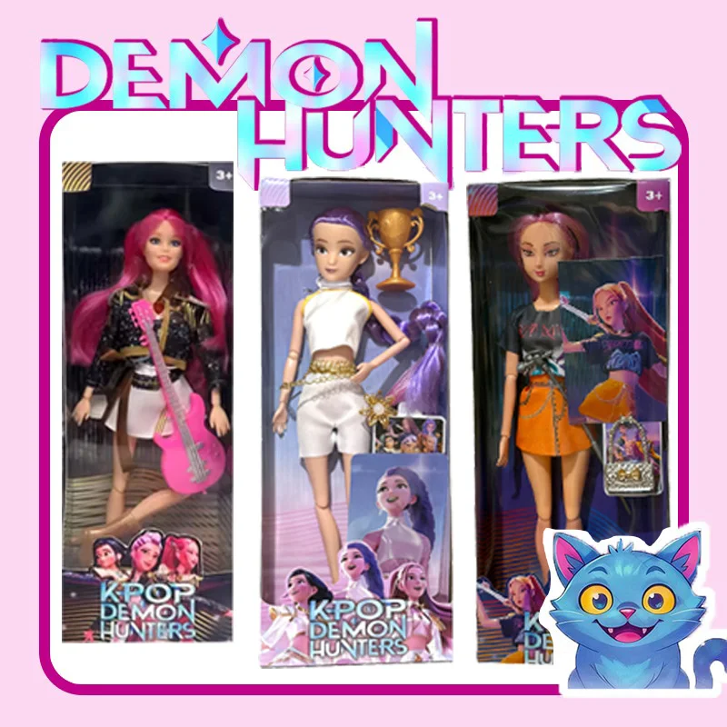 

2026 New Kpop Demon Hunters Doll Toys Rumi Mira Zoey Beautiful Princess Baby Girl Dolls DIY Toy for Girls
