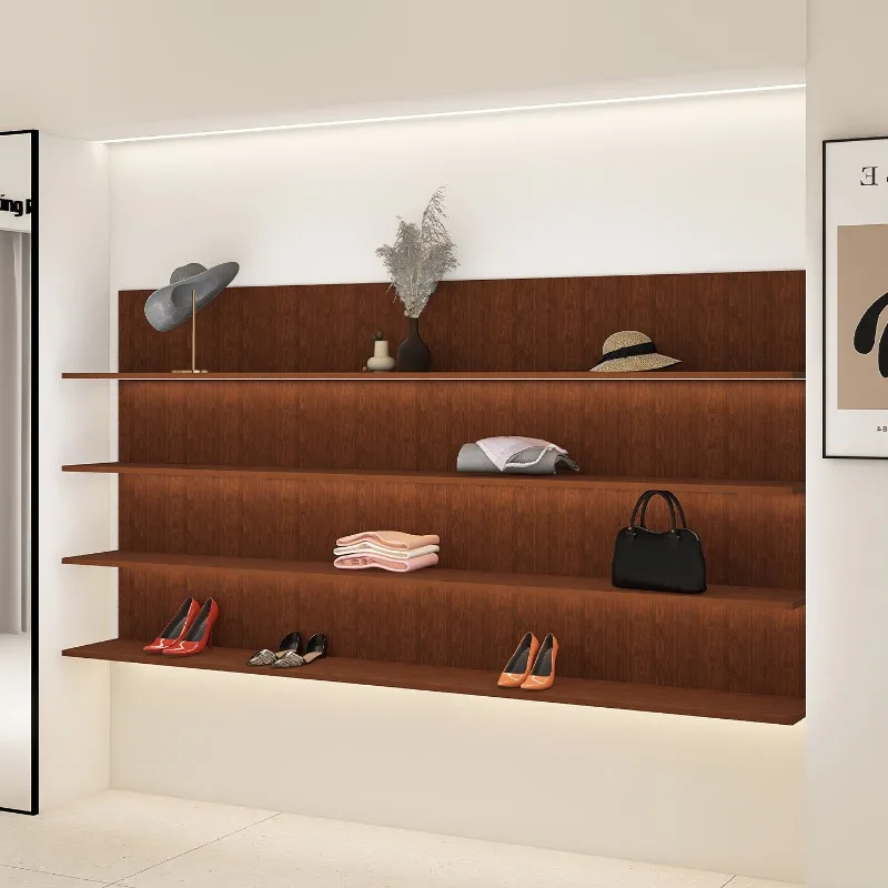 Commercial shoe display rack Special shoe rack for shoe store Clothing store Multi-layer upper wall display  Back plate