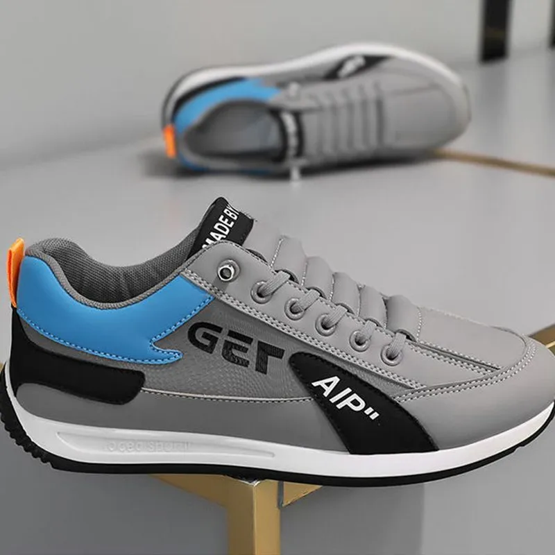 Men Leather Shoes Sneakers Trendy Casual Shoes Breathable Leisure Male Sneakers Non-Slip Soft Footwear Men's Vulcanized Shoes