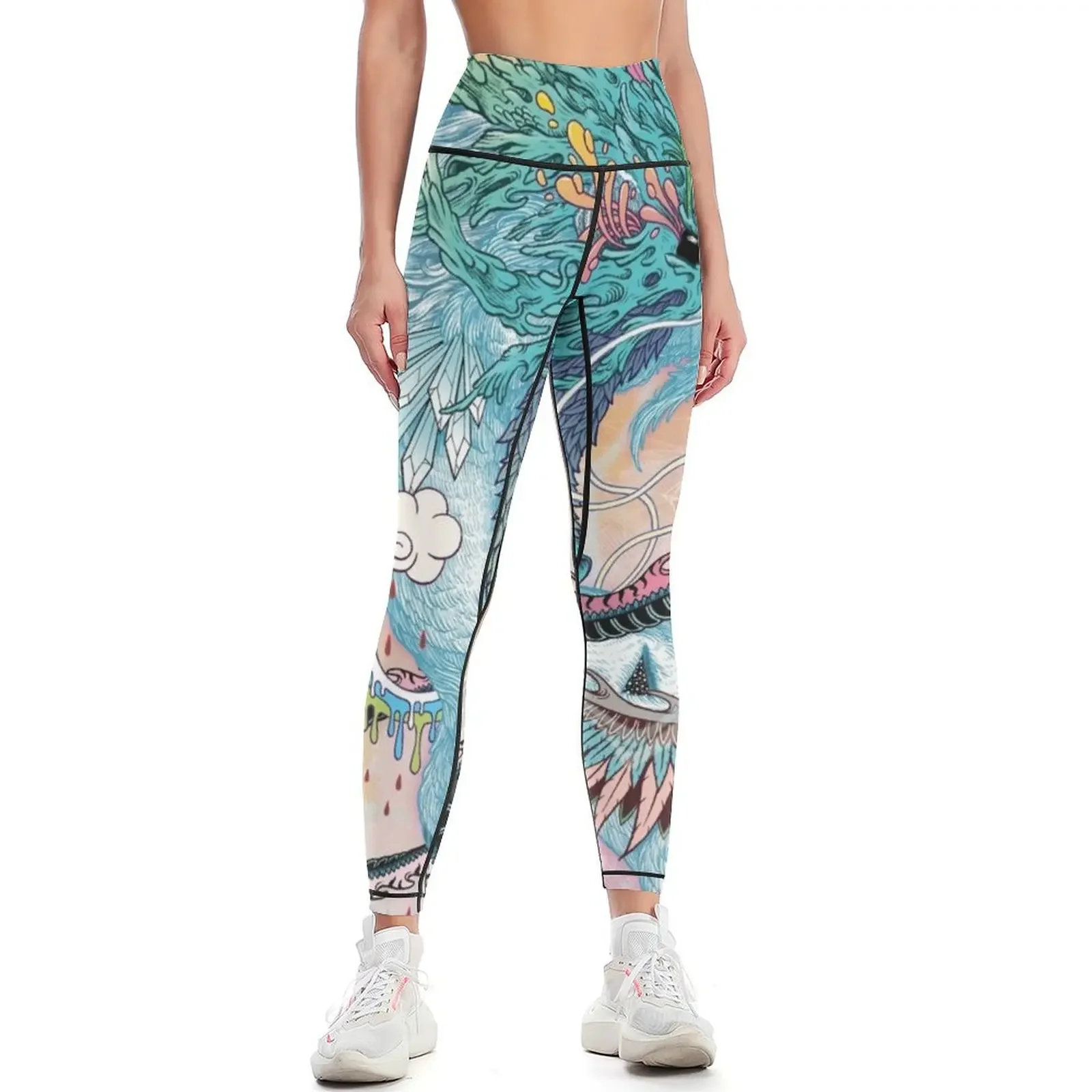 Journeying Spirit (ermine) طماق ملابس رياضية نسائية ملابس غولف السراويل الرياضية رفع الجوارب للنساء طماق #1