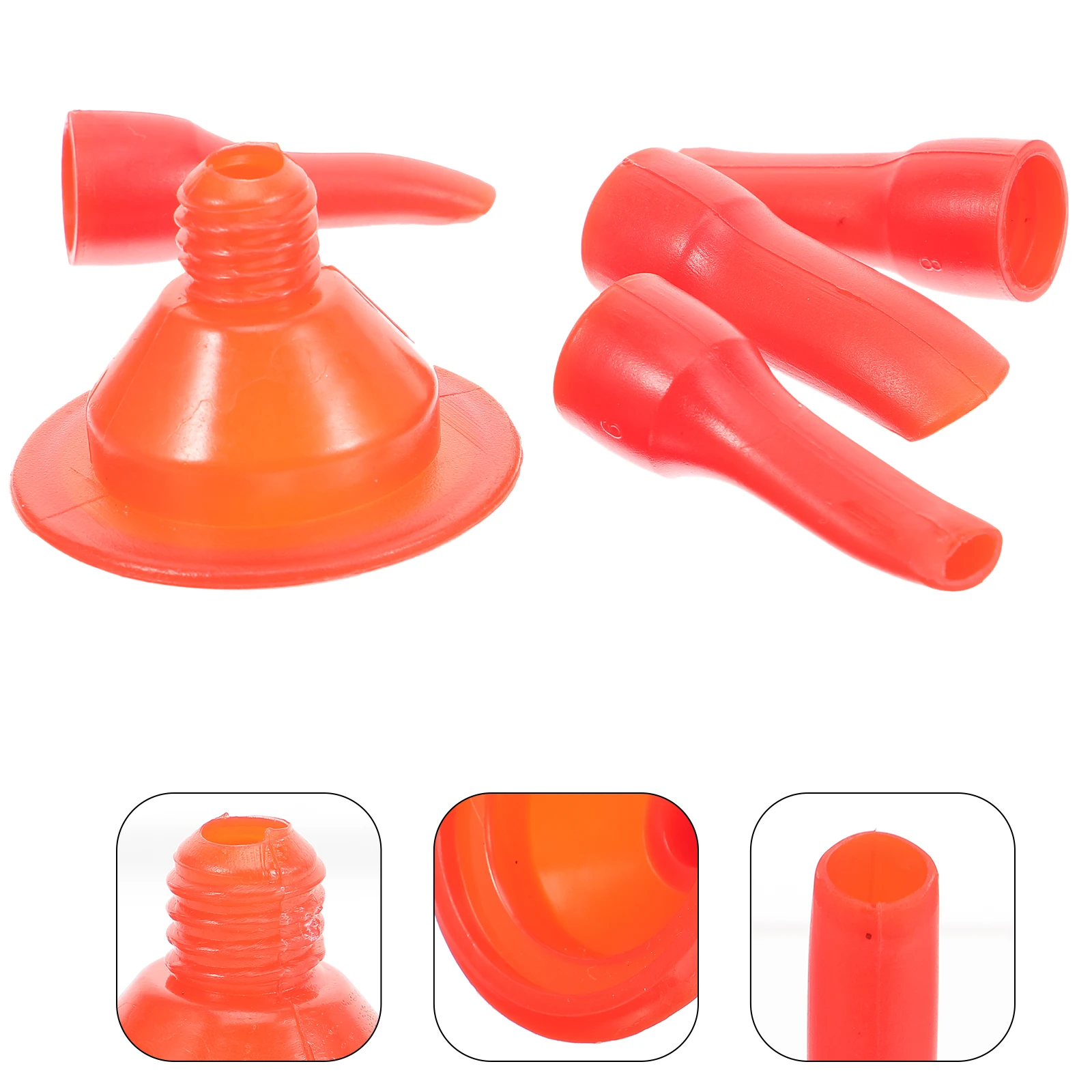 

4pcs Duckbill Caulk Nozzle Wear Resistant Reusable Plastic Applicator Tool Extension Tip for Home Car Window Door