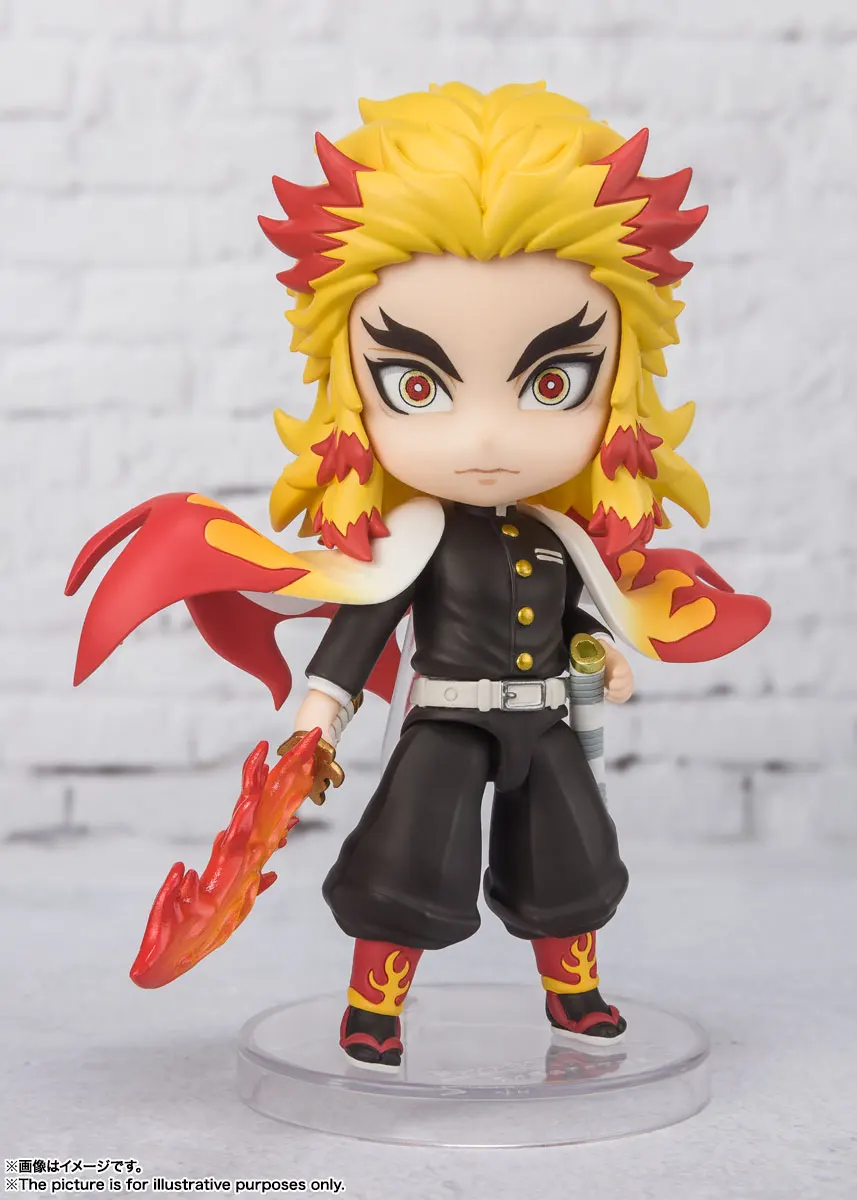 Original BANDAI Figuarts mini Demon Slayer Tanjiro Kamado Kyojuro Rengoku Shinobu Kocho Anime Figure Q Version Cute Model Toys