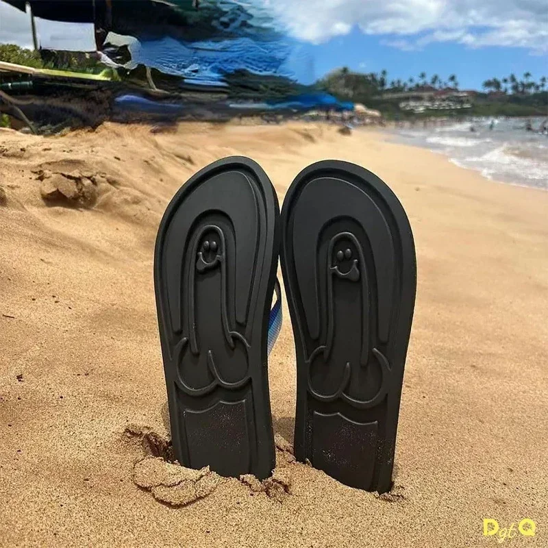 Chinelo de pênis escondido masculino, chinelos criativos paródicos, sandália antiderrapante confortável, chinelos de praia de verão, Dick Slippers, 2022