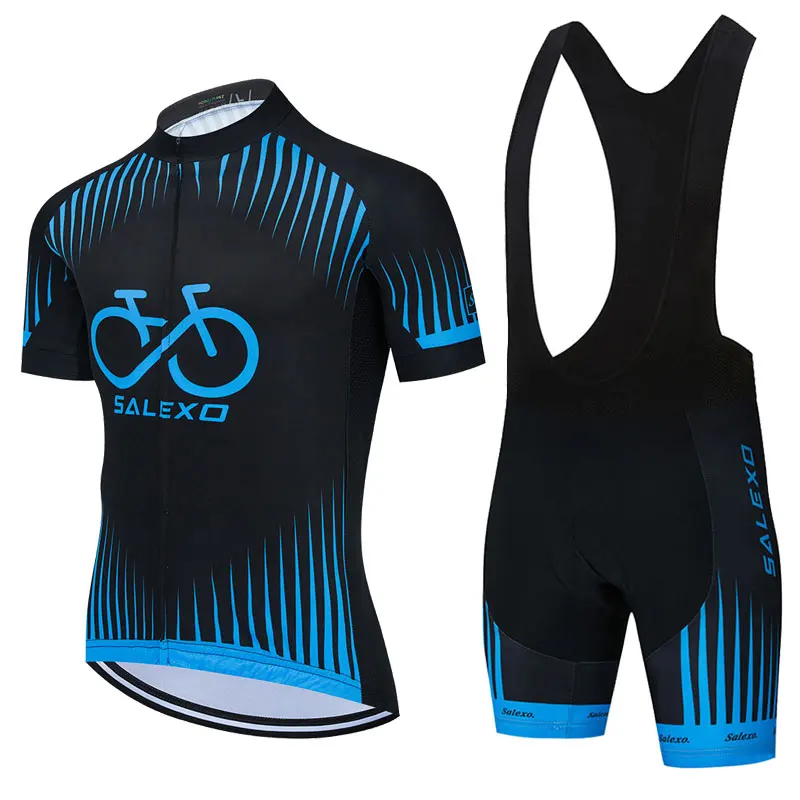 2023 Summer Cycling Jersey Set Men New Short Sleeve Road Team Bicycle Jersey Cycling Clothing Bib Shorts Suits Bike Wear Clothes