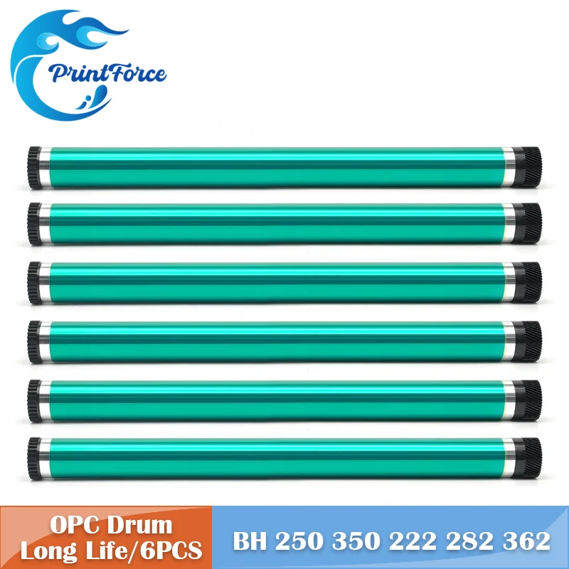 80K Pages 6PCS OPC Drum Cylinder for Konica Minolta Bizhub BH 200 250 350 222 282 362 223 283 363 423 7828