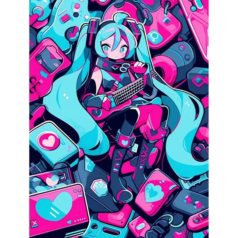 هاتسون ميكو ملصق مضاد للمياه الكرتون kawaii الإبداعية نمط جديد غرفة نوم الحمام سطح المكتب لاصقة تزيين هدية بالجملة