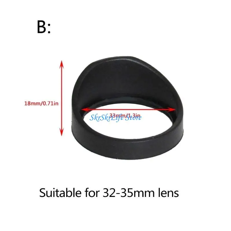

E65E 40mm Diameter Rubber Eyepiece Cover Eyeguards Eye Shield for Protection Stereo