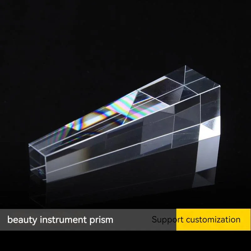 Prisma óptico de vidrio K9 personalizado para dispositivos de belleza láser cono guía de luz rectangular con artesanía de precisión