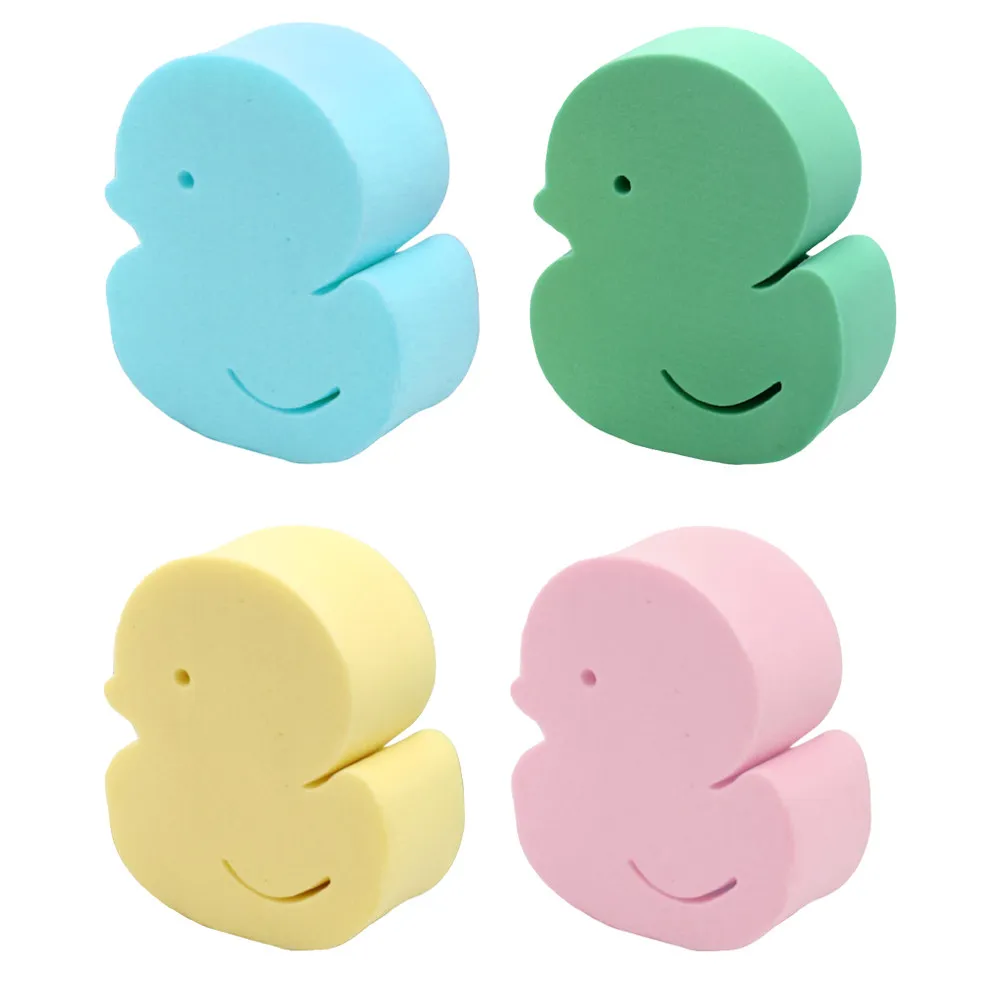 

Набор из 4 милых детских губок для купания: премиальные пористые губки для душа для нежного отшелушивания и эффективного удаления омертвевшей кожи