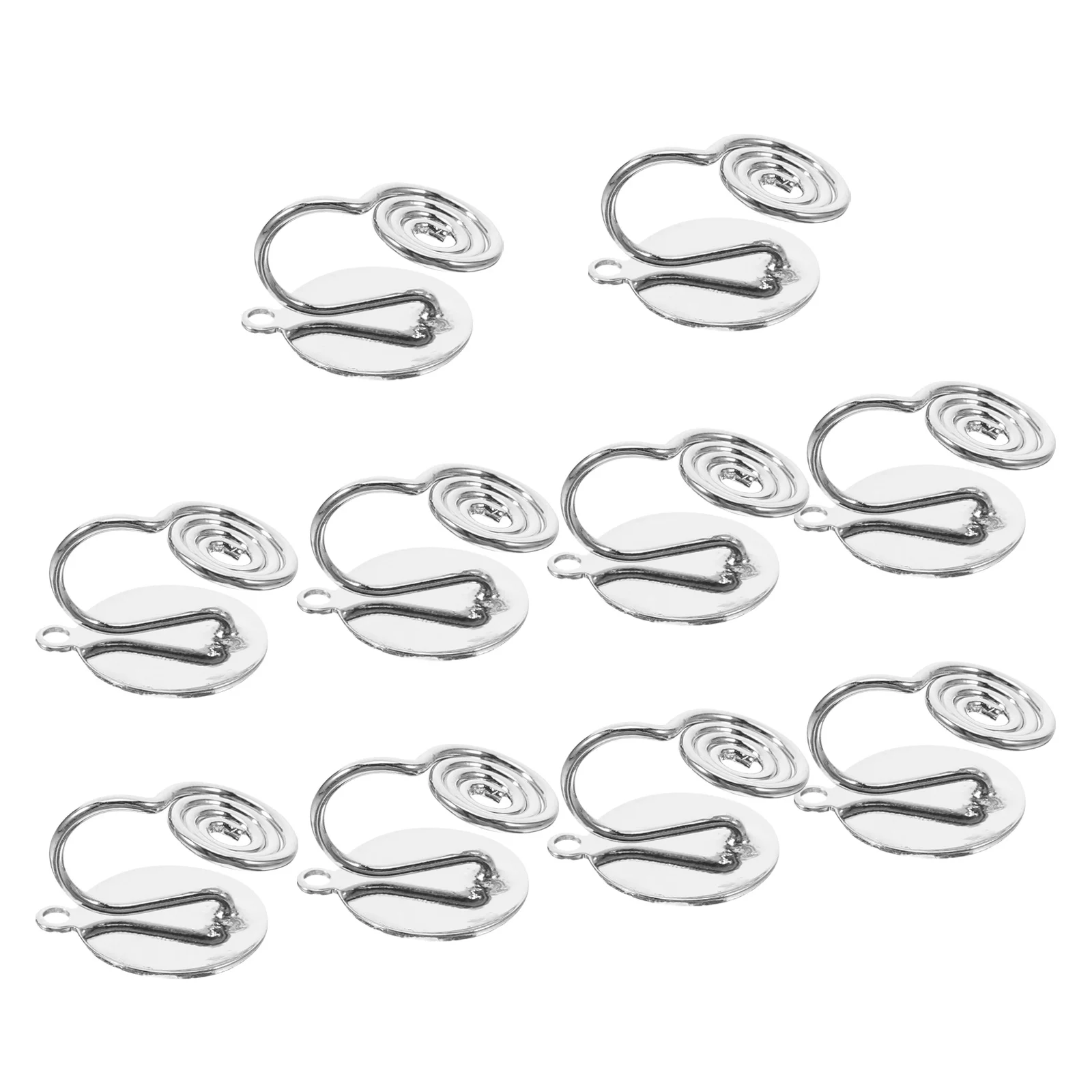 

10Pcs Round Base Earring Clip Converters Invisible Comfortable Ear Clips for Non Pierced Ears Earring Making Findings