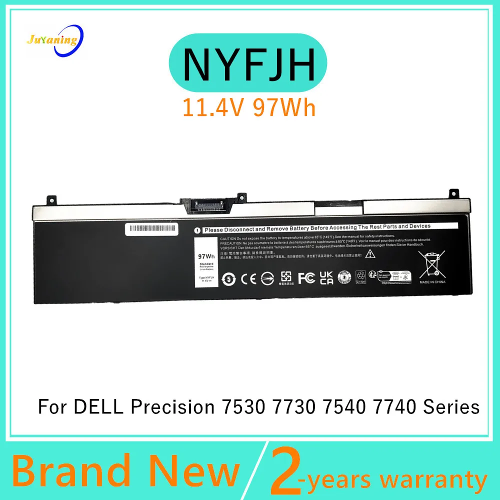 Batería para ordenador portátil NYFJH para Dell Precision 7530 P74F 7540 7730 P34E 7740 Series 0WNRC 00WNRC GW0K9 0GW0K9