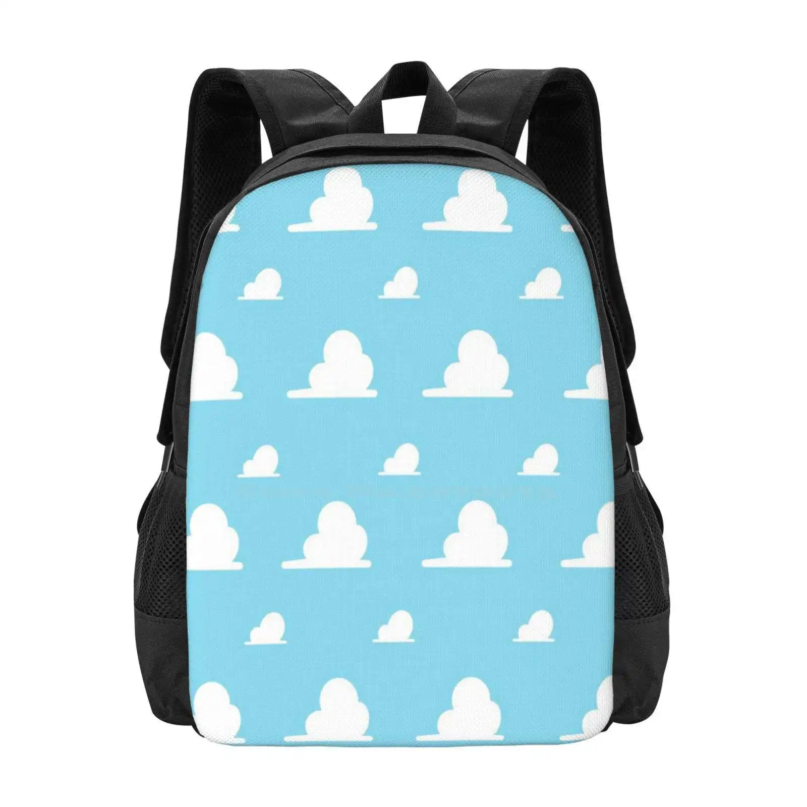 Bolsa con diseño de nubes, Bolsa Escolar, minimalista, inspirado en las nubes, Pixar, Andy, papel tapiz