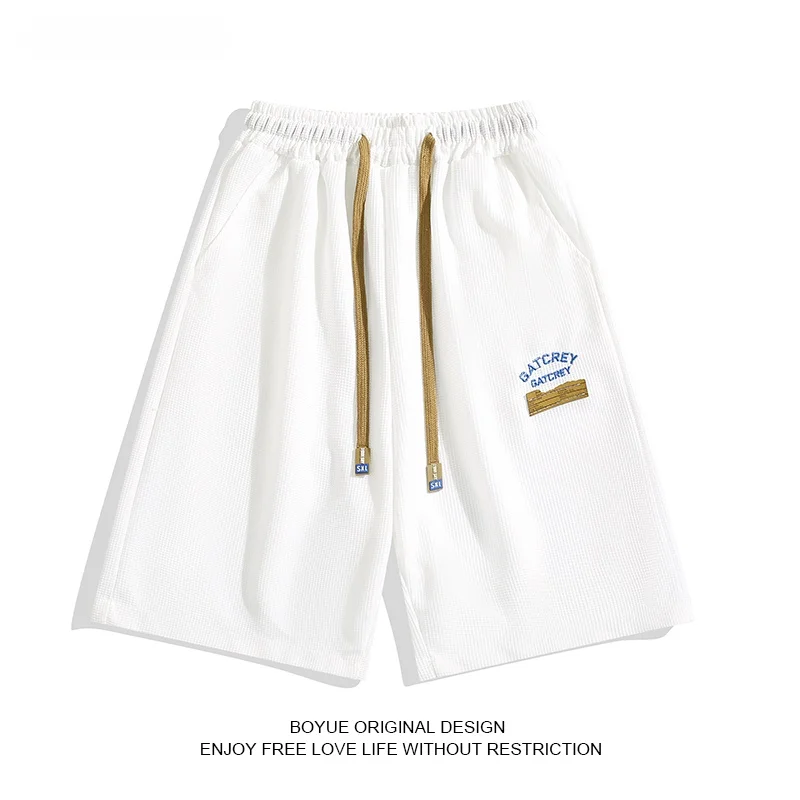 

Boyue Japanese Sle College Faion Letter Embroidery orts Men's Summer Casual Running Sports Pants mid Waist Slight Stretch