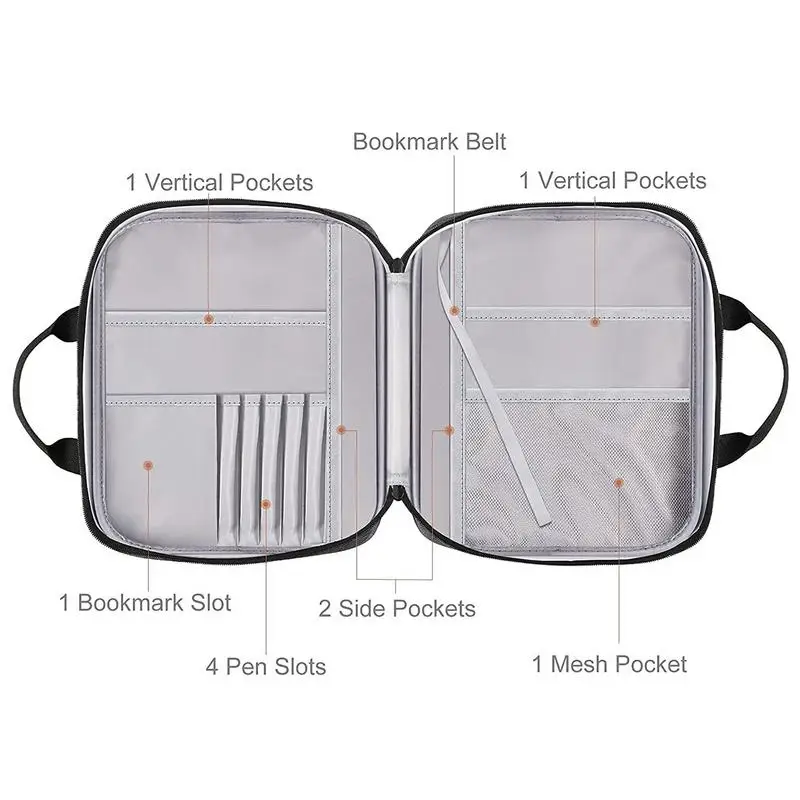 Grande Bíblia Study Book Holder, Holy Case Capa, Carry Bag, Canvas Handbag