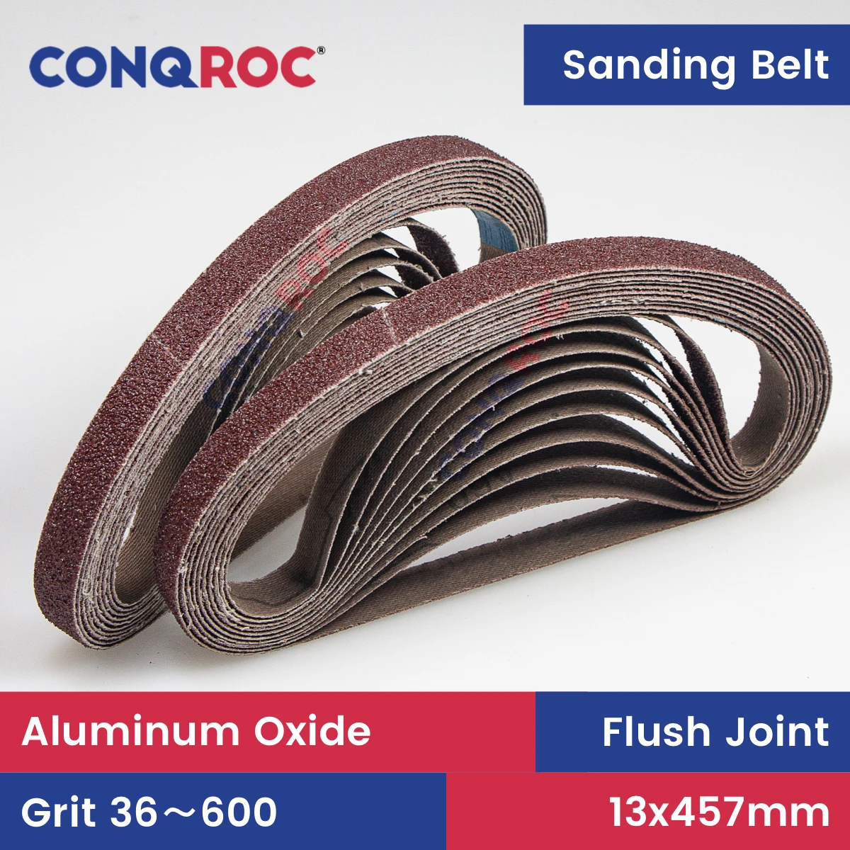 

20 Pieces 13x457mm Sanding Belts Aluminum Oxide 1/2"x18" Abrasive Belts P36~600