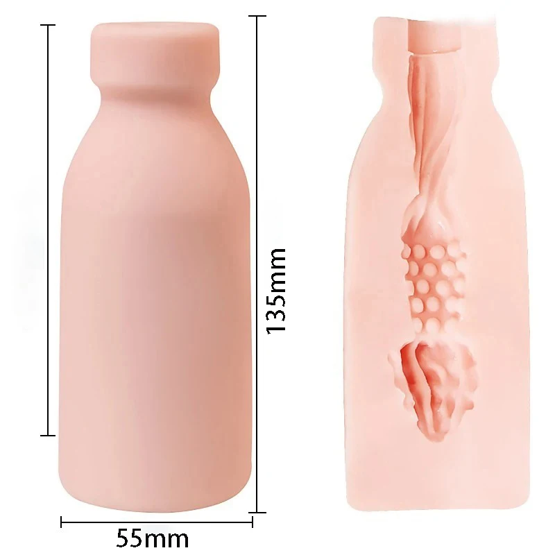 Men\'s Pocket Artificial Vaginal Masturbator, Deep Throat TPE Silicone Toy, True Orgasm, Adult Products, Airplane Cup, 18