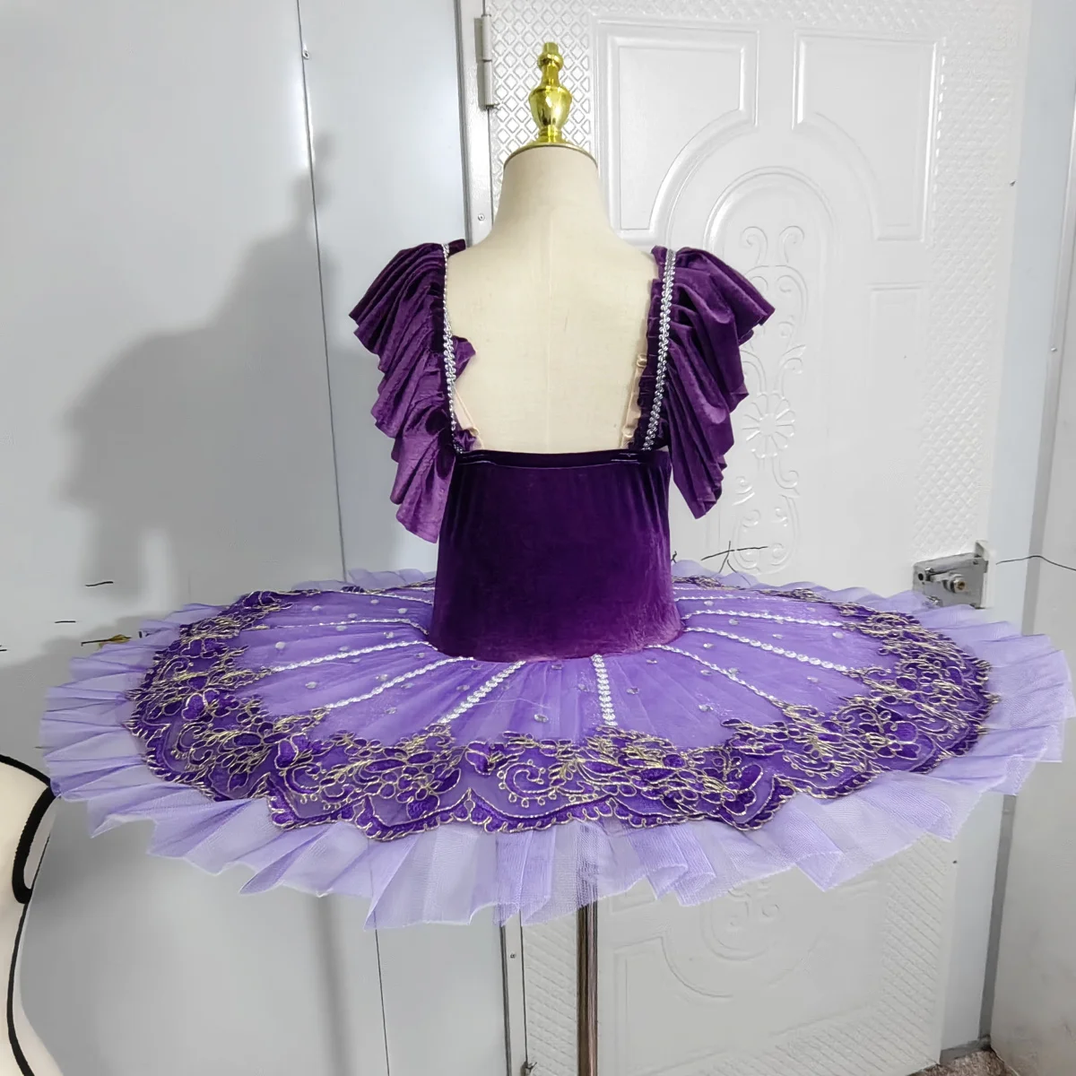 Panqueca de cisne infantil tutu, fantasia de champanhe, vestido de bailarina profissional, roupa de menina, criança, 2024