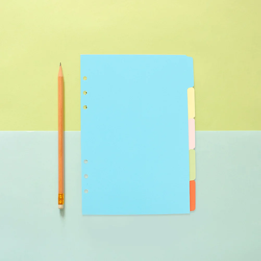 

4 Sets A5 Black Colored Dividers Notebook Index Classified Labels Loose Leaf Page Markers Punched Tabs File Dividers Plastic
