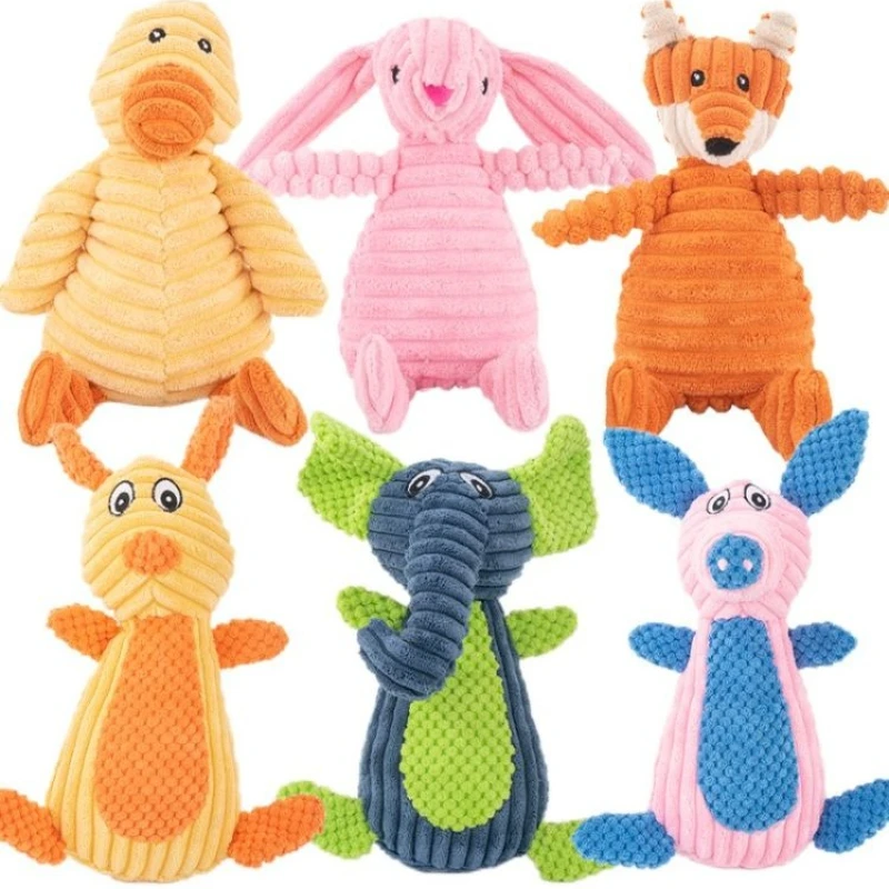 لعبة قطيفة للحيوانات الأليفة، لعبة تفاعلية للقطط والكلاب، مقاومة للعض، تصدر صوت صرير، لتنظيف أسنان الكلاب، قطعة واحدة