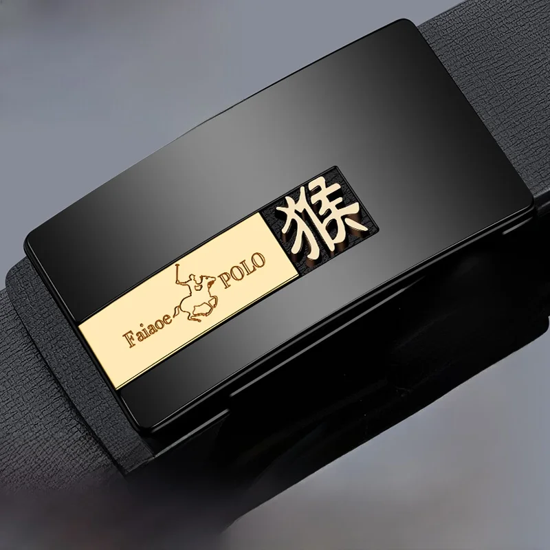 pure-calfskin-men's-belt-casual-automatic-buckle-business-leisure-waist-belt-versatile-youth-pants-belt-fashion-accessory