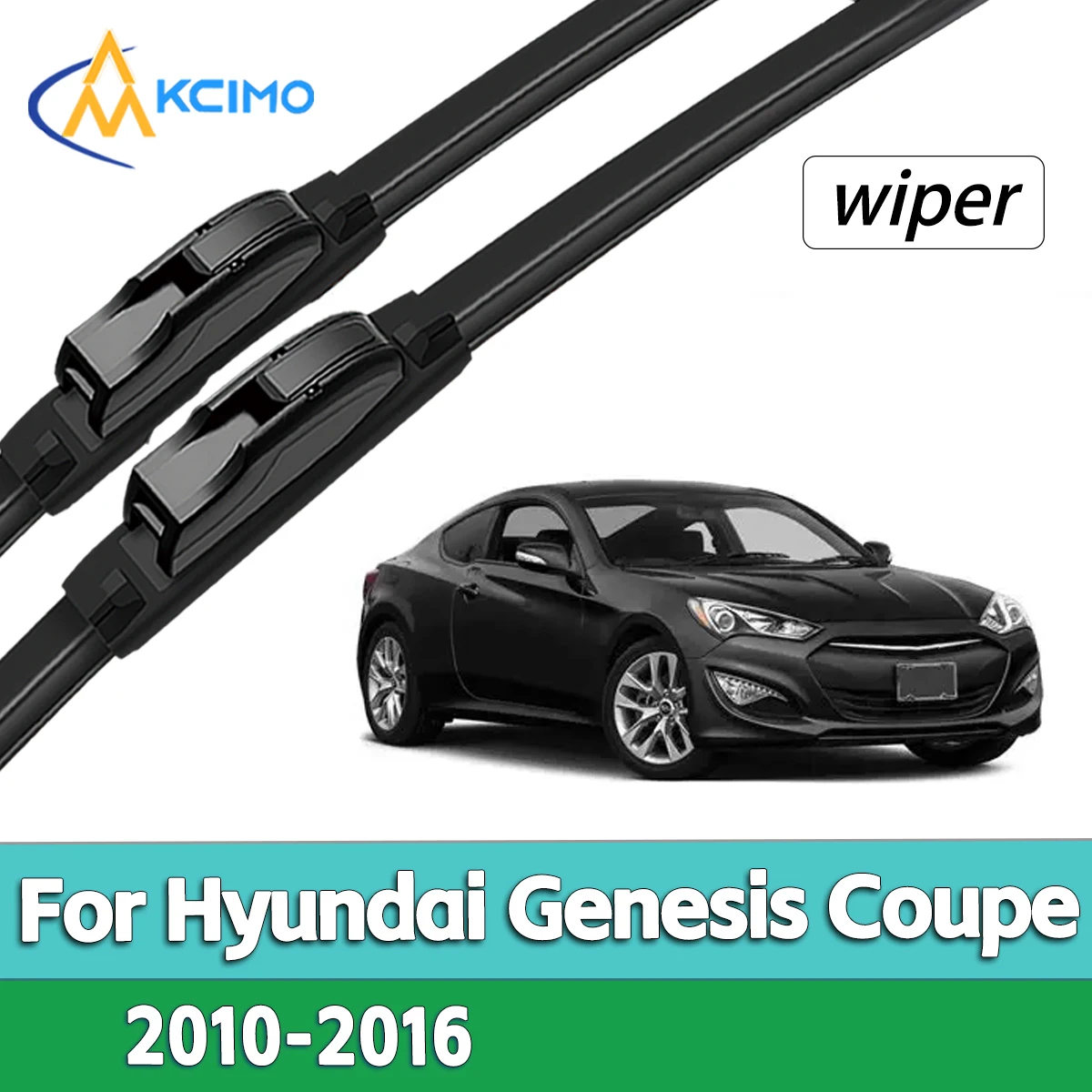 

High Quality Natural Rubber Front Wiper Set Compatible For Hyundai Genesis Coupe BK 2010-2016 Front Window Cleaning Kit