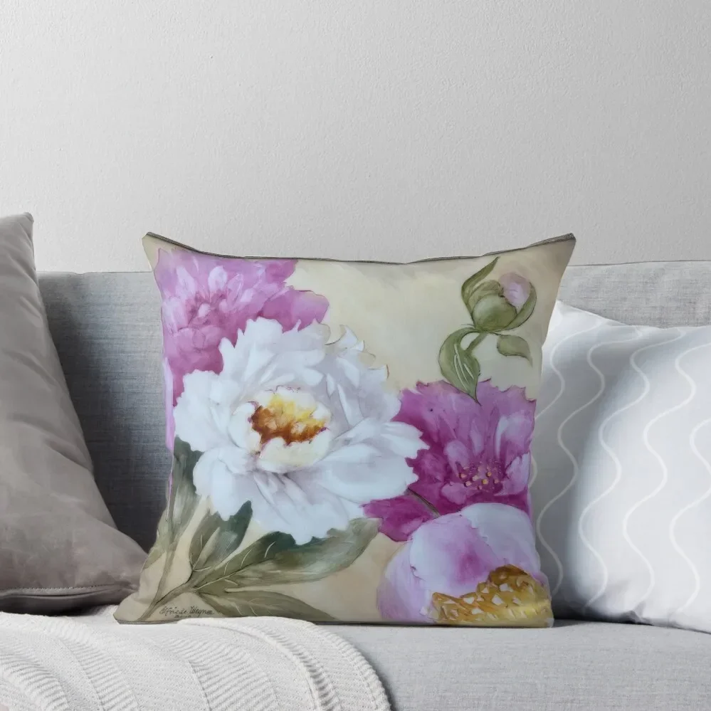 

peonies Throw Pillow Cushions Cover Sofa Cushion pillow