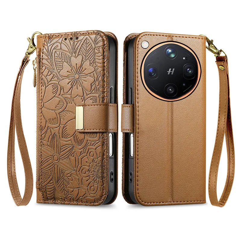 

embossing PU leather Cover For Oppo Find X7 X8 X9 Ultra X9s X6 Pro X8s X8s+ Fall prevention many card Slot Wallet phone Case
