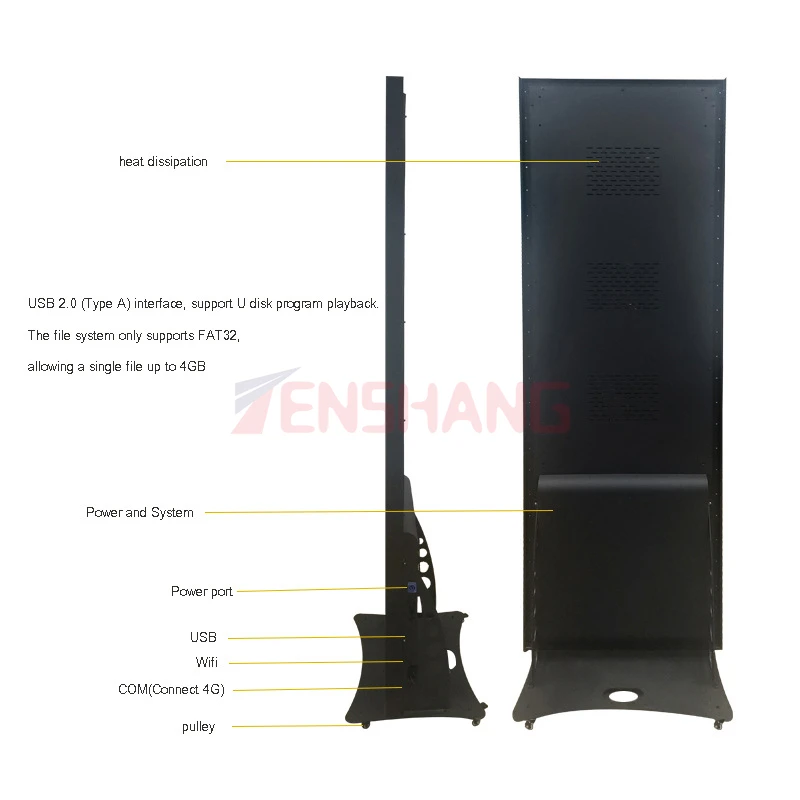 Micro Mini Stand Floor Window Structure Cabinet Digit Light Billboard Electronic Outdoor Sign Led Poster Display