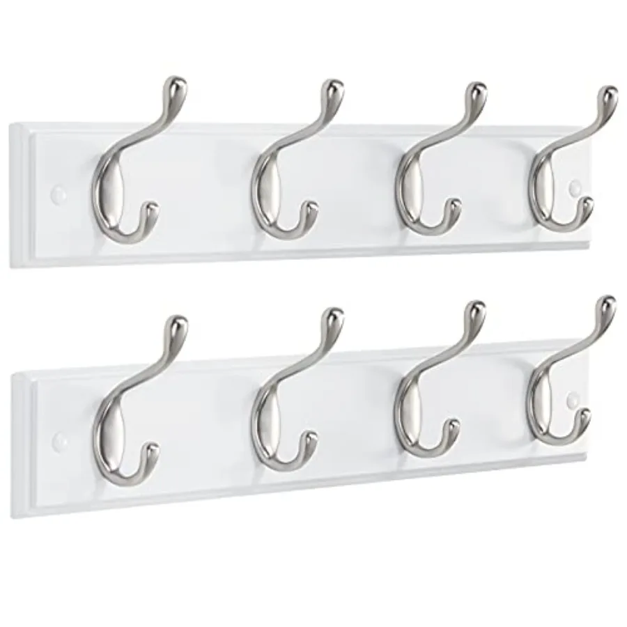 Coat Rack Wall Mount 2 Pack, Coat Hooks Wall Hooks Coat Hangers for Wall, Hat Racks Hooks for Hanging Coats Wall Mounted, 15.7
