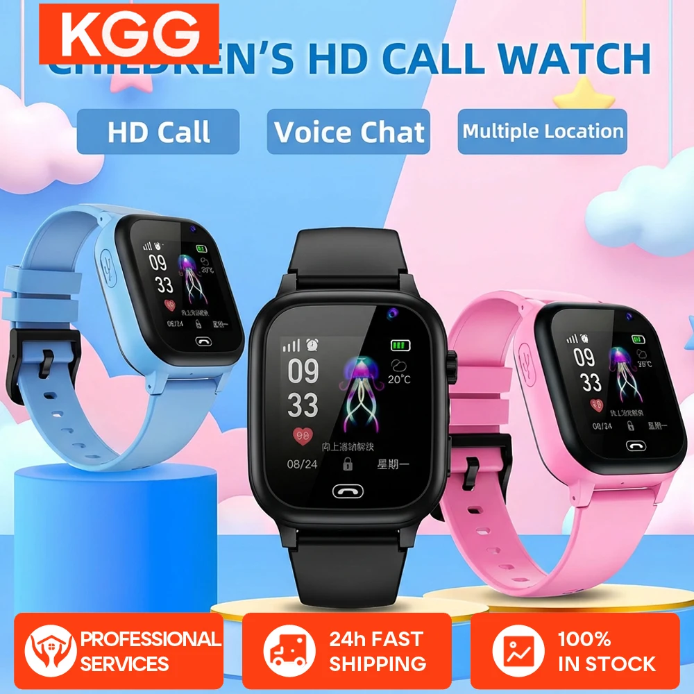 

Children Safety Smartwatch 2G Calling LBS Real-Time Tracker SOS Emergency Button IP67 Waterproof Camera Watch for Kids 3-12