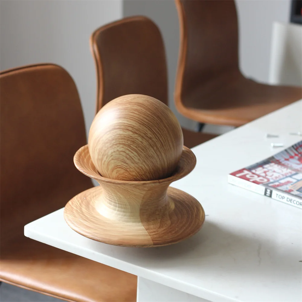 

Modern European Model Room Sales Office Living Room Creative Soft Contemporary Decoration Resin Wood Gyro Home Decoration