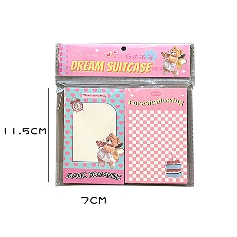 160 Sheets Korean ins Retro Bear Memo Pad Cute Stationery N Times Sticky Notes Portable Notepad School Office Supply