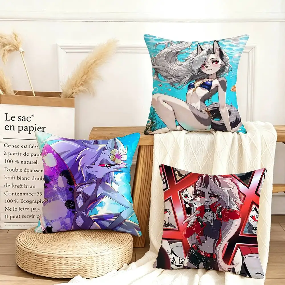 Helluva Boss Loona  Various Sizes Square Pillow Case For Car Home Bedchamber Decor