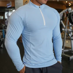 Autumn winter Compression Long Sleeve Men Running Fitness T shirt elastic Quick Dry comfort Sports Bodybuilding Training Shirts