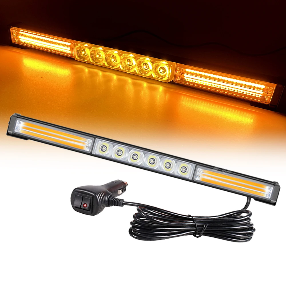 COB LED Police Emergency Light Bar Car Roof Emergency Beacon Warning Flashing Lamp Stroboscopes for Truck Automotive 12V 24V