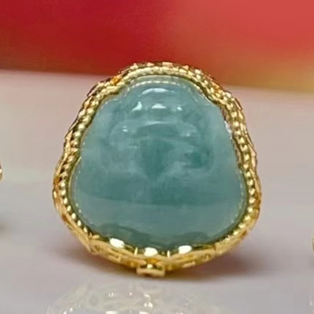 

5pcs Natural Crystal Stone Pendant Plate Golden Pixiu Blue Water Jade Pendant Charm for Making DIY Jewerly Necklace Gift 12x12mm