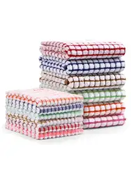3/5PCSKitchen Dishcloths 100% Cotton Kitchen Dish Cloths for Washing Dishes Scrubbing Wash Cloths Dish Towels Sets (Mix Color)