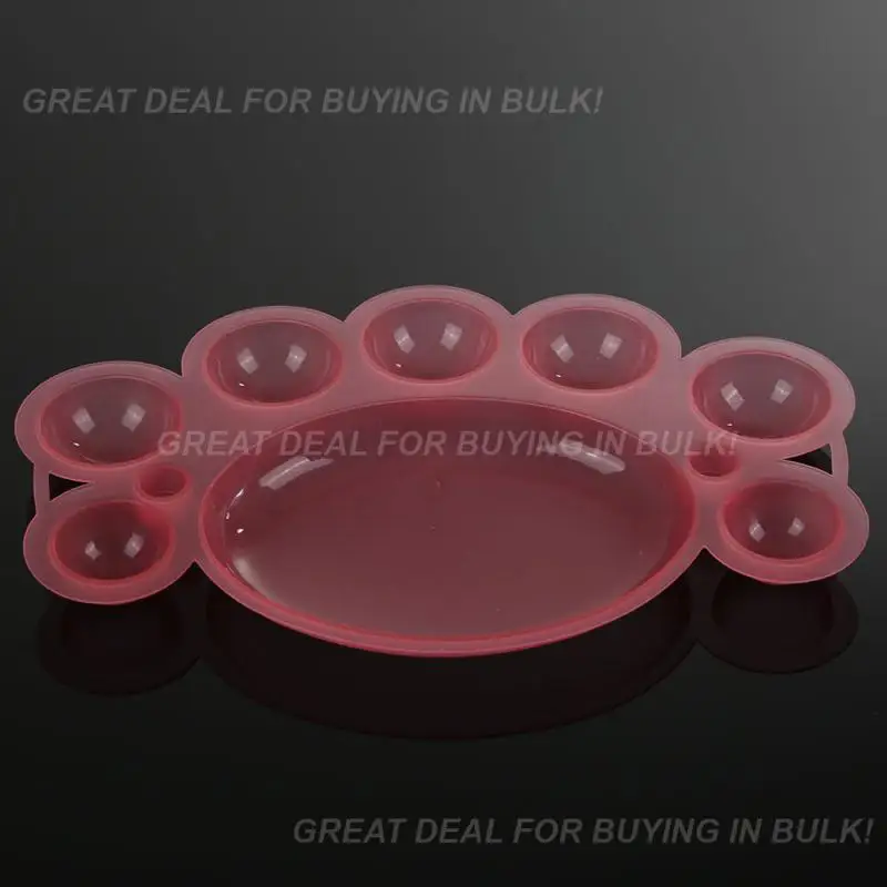 طلاء أظافر بلاستيكي لوحة أطباق ملونة ، لوحة خلط ، عرض ألوان عشوائي ، فن الأظافر ، مانيكير