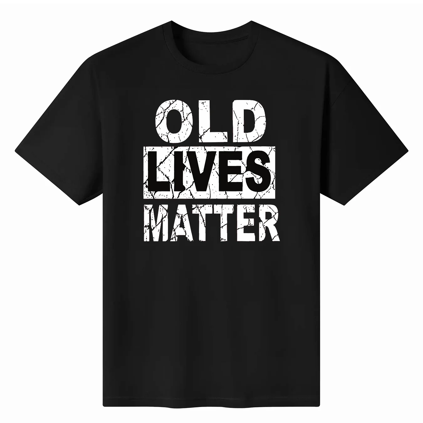 

New Fashion Black Funny Slogan Old Lives Matter Pattern Print Men'S T-Shirt100% Cotton Graphic Tee Men'S Summer Clothes