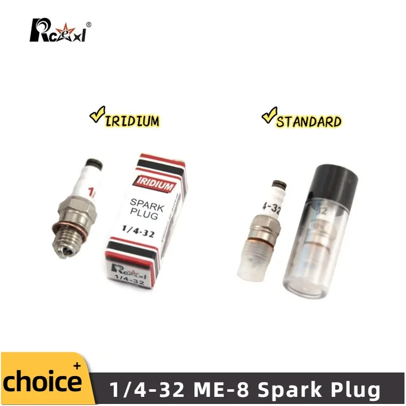 1 Pcs RCEXL Spark Plug 1/4-32 ME8 ME-8 /ME8 Iridium for DEL RC JBA NGH RCGF Gasoline Engine Model Plane Parts