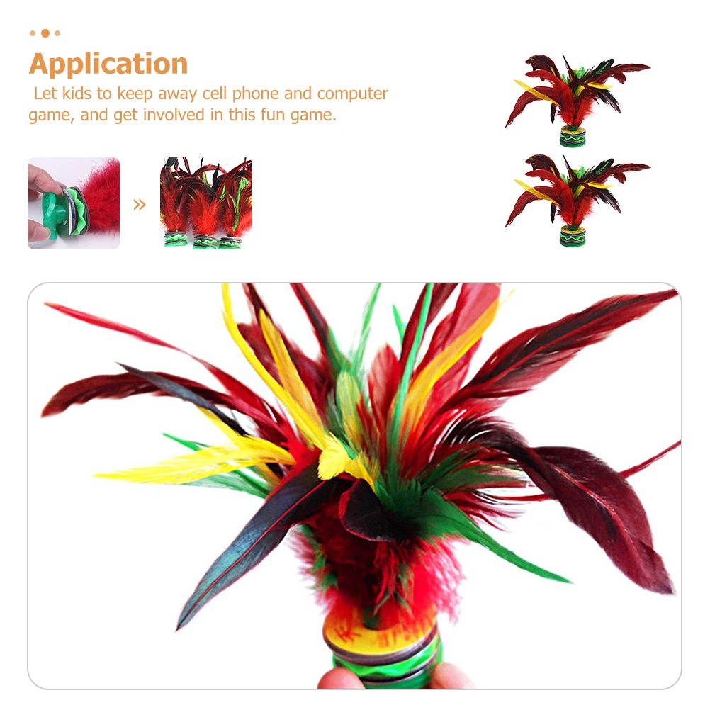 

2 Pcs Chicken Shuttlecocks Jianzi 20cm High Kids Leisure Toys Entertaining Games Sports Student Chinese
