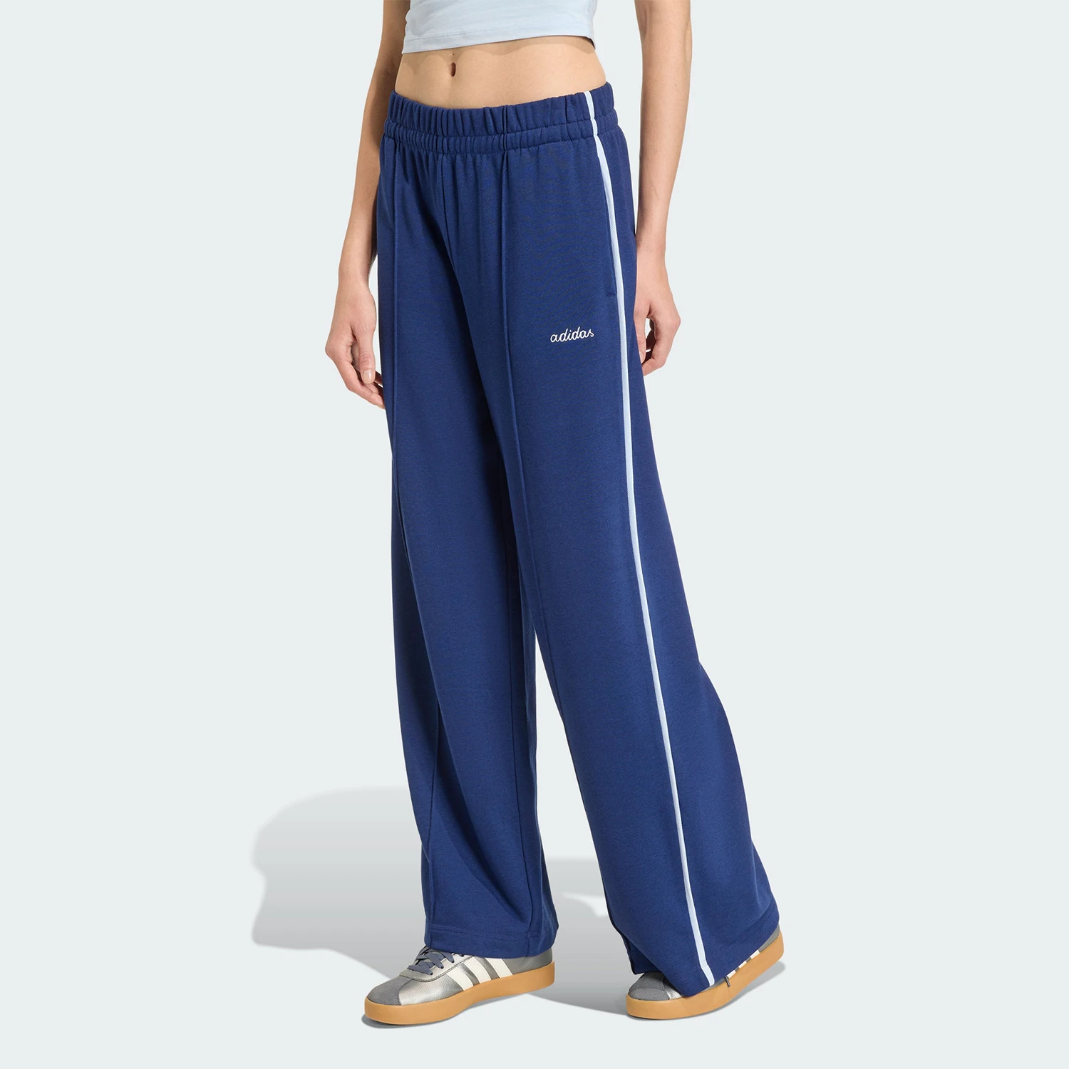Adidas genuine new women's looped fabric high waisted sports casual pants KC3934