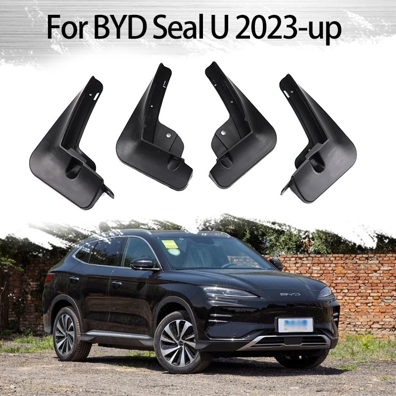 4PCS Front Rear Mudflaps Mud Flap Replacement Splash Protector Fender For BYD Song Plus Champion Edition Seal U EV DMI 2023 2024