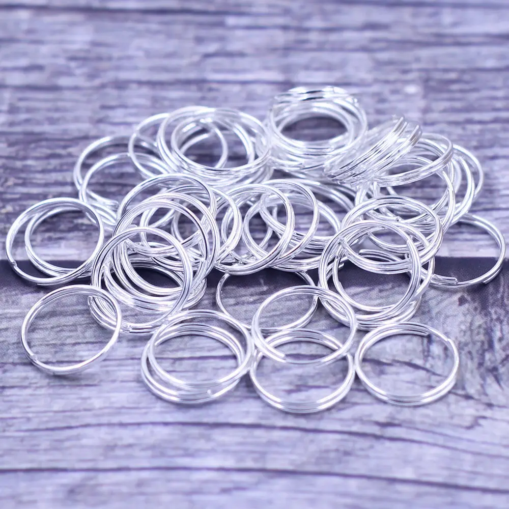 3000Pcs Silver Plated Double Loops Split Jump Rings 10mm