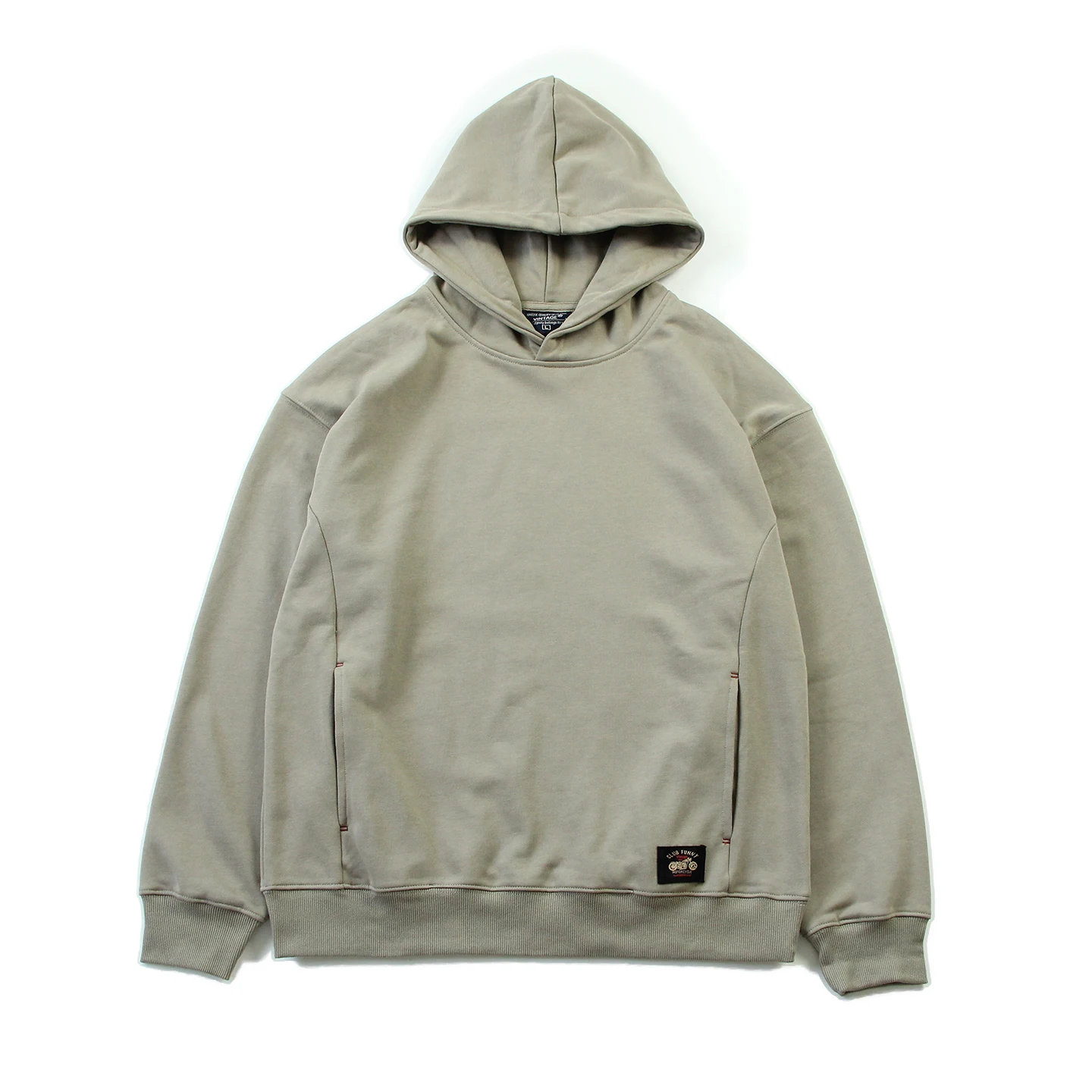 سترة بغطاء للرأس محبوكة باللون الكاكي من ريترو عامي للرجال، بلوفر فضفاض كاجوال بطبقات داخلية