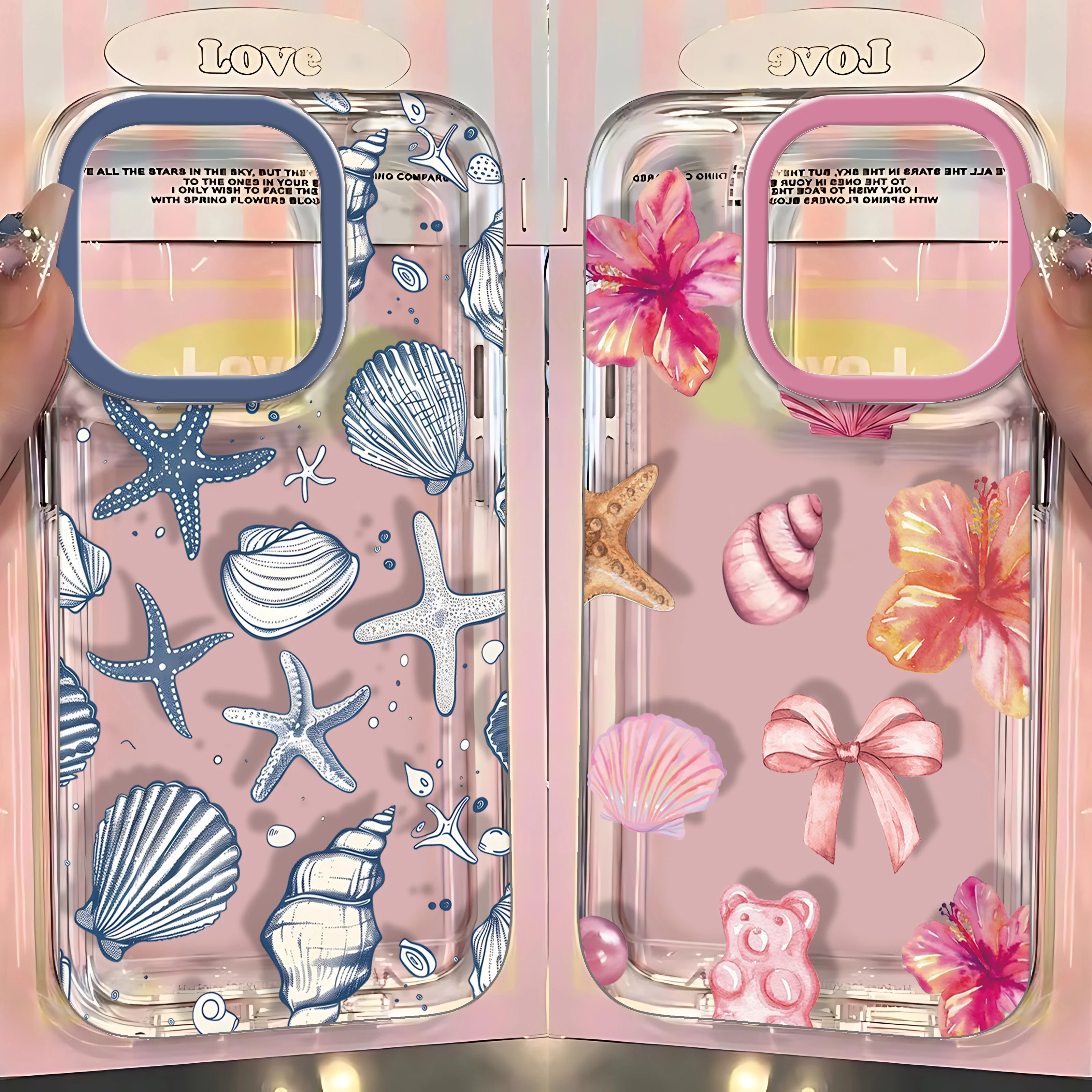 Colorful Marine Organism Phone Case For Samsung Galaxy S25 S24 S23 S22 S21 S20 FE Note20 Note10 Edge Plus Ultra Lite 5G Clear